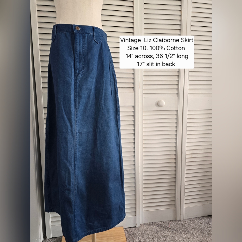 Liz Claiborne Women's Dark Blue Maxi Skirt